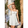 image:imageScarlet Darkness Corset Mini Dress for Women Teens Grad Homecoming SundressWhite