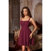 image:imageScarlet Darkness Corset Mini Dress for Women Teens Grad Homecoming SundressWine Red