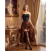 image:imageScarlet Darkness Corset Tops for Women Detachable Straps Satin BustierBlack