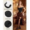 image:imageScarlet Darkness Corset Tops for Women Detachable Straps Satin BustierBlack