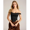 image:imageScarlet Darkness Corset Tops for Women Detachable Straps Satin BustierBlack