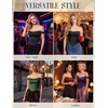 image:imageScarlet Darkness Corset Tops for Women Detachable Straps Satin BustierEden Green