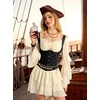 image:imageScarlet Darkness Corset Tops for Women Renaissance BodiceBlack Floral