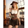 image:imageScarlet Darkness Corset Tops for Women Renaissance BodiceDark Brown Floral