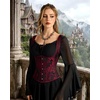 image:imageScarlet Darkness Corset Tops for Women Renaissance BodiceDark Wine Floral