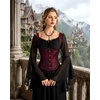 image:imageScarlet Darkness Corset Tops for Women Renaissance BodiceDark Wine Floral