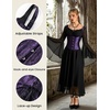 image:imageScarlet Darkness Corset Tops for Women Renaissance BodiceDeep Purple Floral