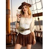 image:imageScarlet Darkness Corset Tops for Women Renaissance BodiceWhite Floral
