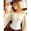 image:imageScarlet Darkness Corset Tops for Women Renaissance BodiceWhite Floral