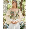 image:imageScarlet Darkness Corset Tops for Women Renaissance Lace Up Floral BustierApricot Floral