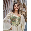 image:imageScarlet Darkness Corset Tops for Women Renaissance Lace Up Floral BustierApricot Floral