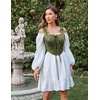image:imageScarlet Darkness Corset Tops for Women Renaissance Lace Up Floral BustierArmy Green