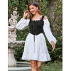 image:imageScarlet Darkness Corset Tops for Women Renaissance Lace Up Floral BustierBlack