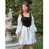 image:imageScarlet Darkness Corset Tops for Women Renaissance Lace Up Floral BustierBlack