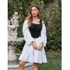 image:imageScarlet Darkness Corset Tops for Women Renaissance Lace Up Floral BustierBlack