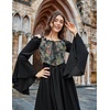 image:imageScarlet Darkness Corset Tops for Women Renaissance Lace Up Floral BustierBlack Floral