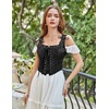 image:imageScarlet Darkness Corset Tops for Women Renaissance Lace Up Floral BustierBlack Jacquard