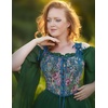 image:imageScarlet Darkness Corset Tops for Women Renaissance Lace Up Floral BustierBlue Blossom