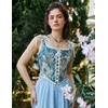image:imageScarlet Darkness Corset Tops for Women Renaissance Lace Up Floral BustierBlue Daisy