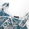 image:imageScarlet Darkness Corset Tops for Women Renaissance Lace Up Floral BustierBlue Daisy