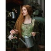 image:imageScarlet Darkness Corset Tops for Women Renaissance Lace Up Floral BustierGreen Butterfly