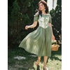 image:imageScarlet Darkness Corset Tops for Women Renaissance Lace Up Floral BustierGreen Line Flower