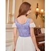 image:imageScarlet Darkness Corset Tops for Women Renaissance Lace Up Floral BustierLavender Jacquard