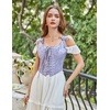 image:imageScarlet Darkness Corset Tops for Women Renaissance Lace Up Floral BustierLavender Jacquard