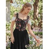 image:imageScarlet Darkness Corset Tops for Women Renaissance Lace Up Floral BustierMidnight Floral
