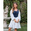 image:imageScarlet Darkness Corset Tops for Women Renaissance Lace Up Floral BustierNavy