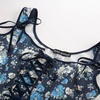 image:imageScarlet Darkness Corset Tops for Women Renaissance Lace Up Floral BustierNavy Blue Floral