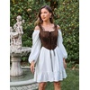 image:imageScarlet Darkness Corset Tops for Women Renaissance Lace Up Floral BustierNut Brown