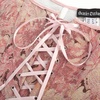 image:imageScarlet Darkness Corset Tops for Women Renaissance Lace Up Floral BustierPink Daisy