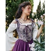 image:imageScarlet Darkness Corset Tops for Women Renaissance Lace Up Floral BustierPurple Daisy