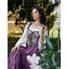 image:imageScarlet Darkness Corset Tops for Women Renaissance Lace Up Floral BustierPurple Daisy
