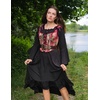 image:imageScarlet Darkness Corset Tops for Women Renaissance Lace Up Floral BustierWine Floral