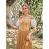 image:imageScarlet Darkness Corset Tops for Women Renaissance Lace Up Floral BustierYellow Rose