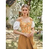 image:imageScarlet Darkness Corset Tops for Women Renaissance Lace Up Floral BustierYellow Rose