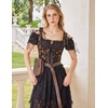 image:imageScarlet Darkness Corset Tops for Women Renaissance Underbust CorsetsAmber Floral Jacquard