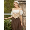 image:imageScarlet Darkness Corset Tops for Women Renaissance Underbust CorsetsApricot Gold