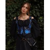 image:imageScarlet Darkness Corset Tops for Women Renaissance Underbust CorsetsBlue Night