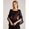 image:imageScarlet Darkness Corset Tops for Women Renaissance Underbust CorsetsBurgundy Jacquard
