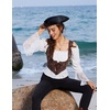 image:imageScarlet Darkness Corset Tops for Women Renaissance Underbust CorsetsMocha Jacquard