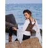 image:imageScarlet Darkness Corset Tops for Women Renaissance Underbust CorsetsMocha Jacquard