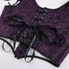 image:imageScarlet Darkness Corset Tops for Women Renaissance Underbust CorsetsPurple Jacquard