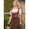 image:imageScarlet Darkness Corset Tops for Women Renaissance Underbust CorsetsRed Gold