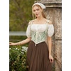 image:imageScarlet Darkness Corset Tops for Women Renaissance Underbust CorsetsSage Green Floral