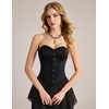 image:imageScarlet Darkness Corset Tops for Women Strapless Overbust BustiersBlack