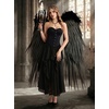 image:imageScarlet Darkness Corset Tops for Women Strapless Overbust BustiersBlack
