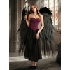 image:imageScarlet Darkness Corset Tops for Women Strapless Overbust BustiersBurgundy